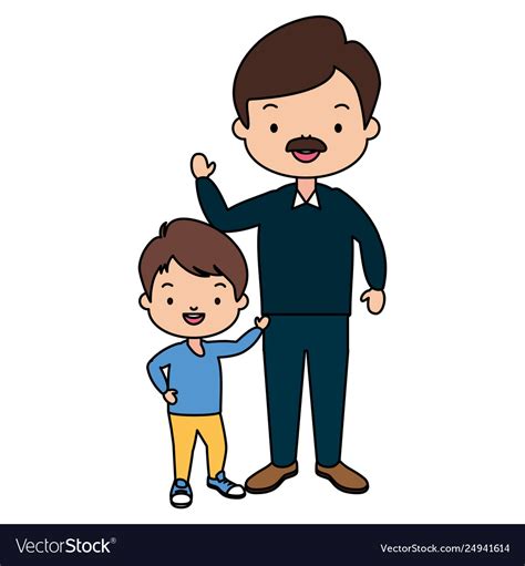 Dad and son Royalty Free Vector Image - VectorStock