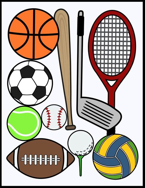 Sports Clip Art for Commercial Use (PDF and PNG) | Free clip art, Clip art pictures, Clip art