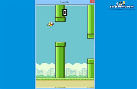 Flappy Bird Gameplay Screenshot | SoftChamp.com