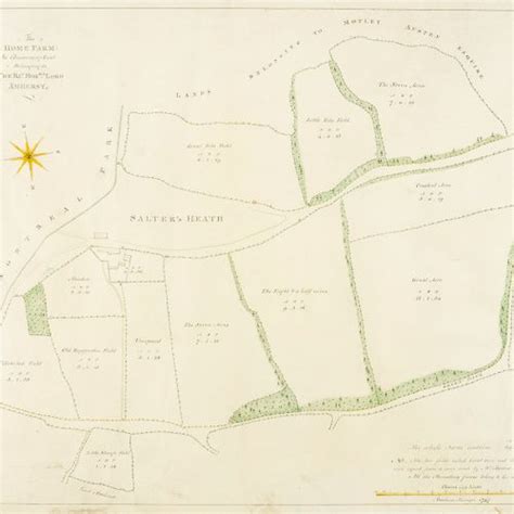 Kent Estate Map, Chevening.- Barham (surveyor) The Home … | Drouot.com