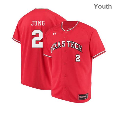 Youth Under Armour Texas Tech Red Raiders 2 Jace Jung Authentic Red ...