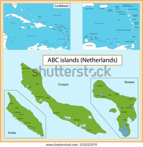 Map Aruba Bonaire Curacao Islands Drawn Stock Vector (Royalty Free) 210221074 | Shutterstock