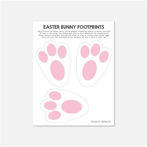 Easter Party Bunny Footprint Printable | Hadley Designs | Reviews on Judge.me