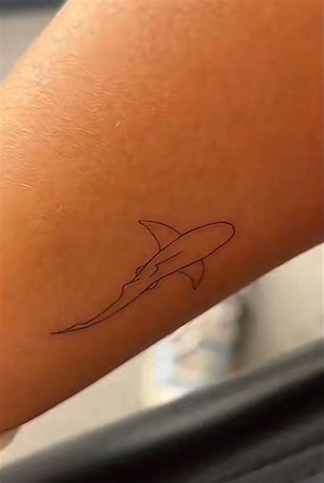 Shark tattoo | Shark tattoos, Simplistic tattoos, Discreet tattoos