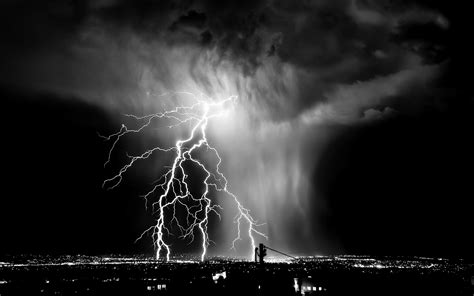 Wallpaper : lights, city, cityscape, urban, lightning, storm ...