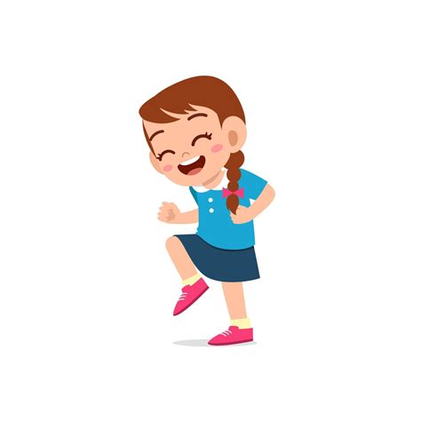 cute little kid girl show happy and celebrate pose expression 7943046 Vector Art at Vecteezy