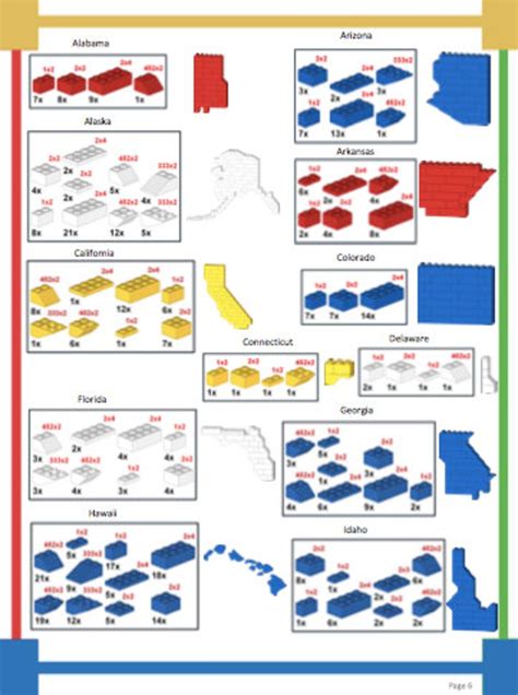 LEGO United States Map Digital Instructions - Etsy