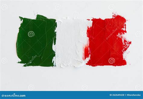 Painted Flag of Italy. Italian Tricolor, Isolated Stock Photo - Image ...