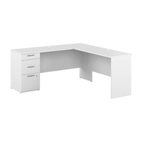 White L Shaped Computer Desk