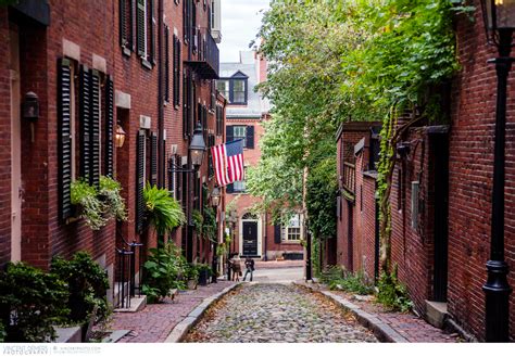 Acorn Street in historic neighborhood Beacon Hill, Boston by Vincent Demers / 500px