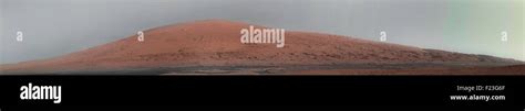 Martian landscape. Mount Sharp Panorama. Curiosity Rover 2013. Credit ...