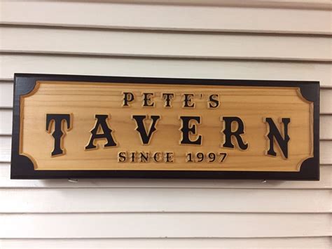 Personalized Custom Engraved Carved Raised Letter Tavern Wood Sign ...