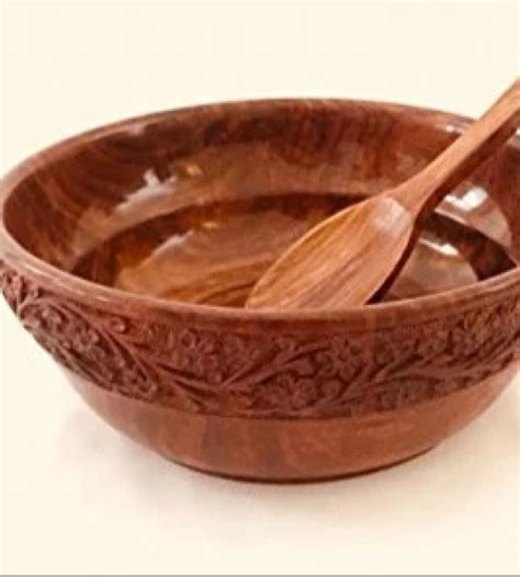 Wooden bowl with spoon