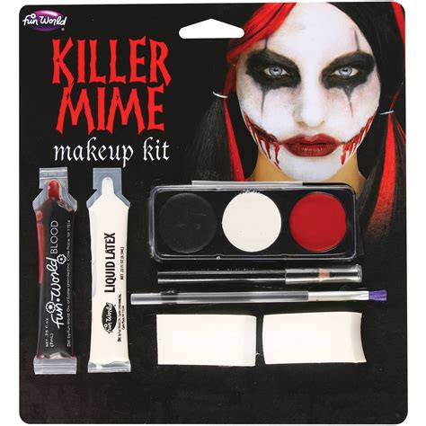 Fun World Killer Mime Makeup Kit Harley Quinn Halloween Costume Prosthetic - Walmart.com