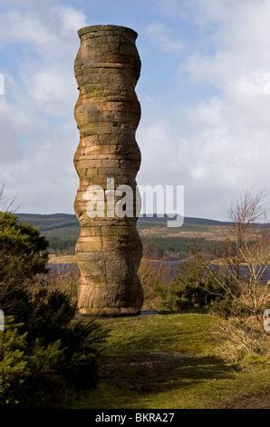 Kielder Water Column Sculpture near Bakethin Weir, Kielder Reservoir Stock Photo: 29400838 - Alamy