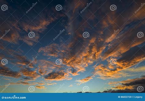 Beautiful Atmosphere of the Sky at Sunset Stock Photo - Image of ...