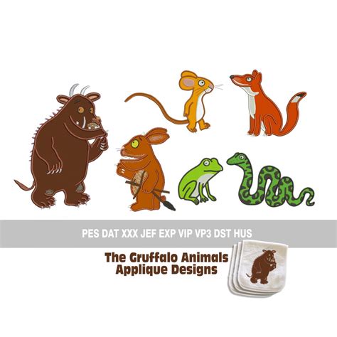 The Gruffalo Animals Set Applique Designs