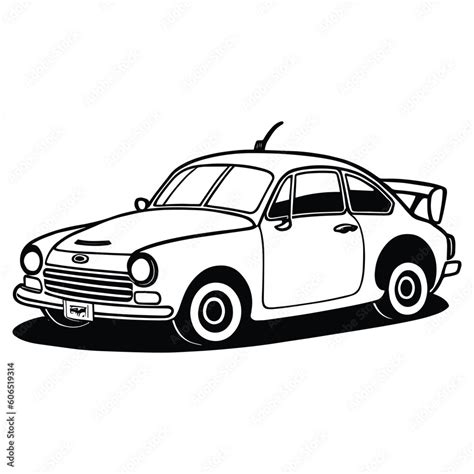 Car Vector Clipart Black and white, car Line art illustration, vector car line art and ...