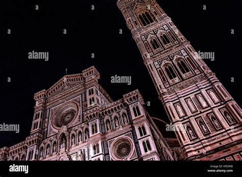 The Duomo, Florence, at night Stock Photo - Alamy