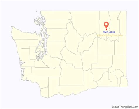 Map of Twin Lakes CDP, Washington - Thong Thai Real