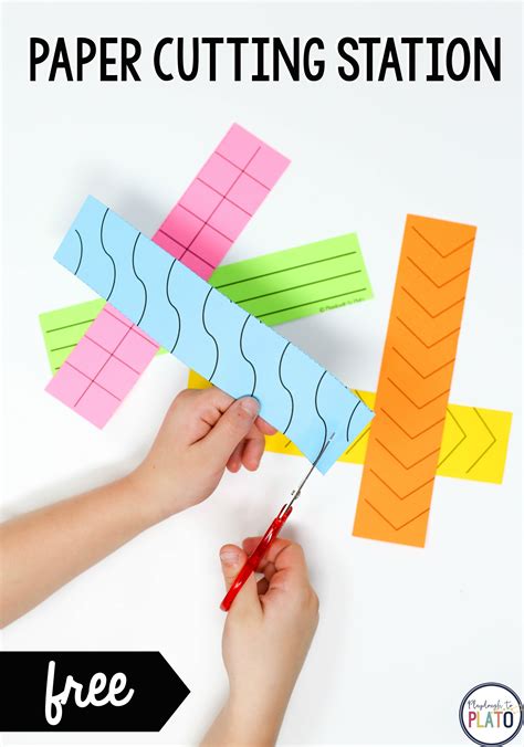 Paper Cutting Station - Playdough To Plato