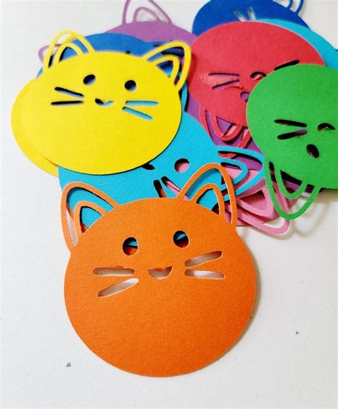 Cat Face Die Cut Out Scrap Booking, Card Making, Kids Crafts, Confetti ...