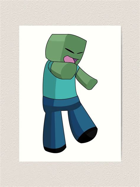 "Minecraft Zombie" Art Print by truefanatics | Redbubble