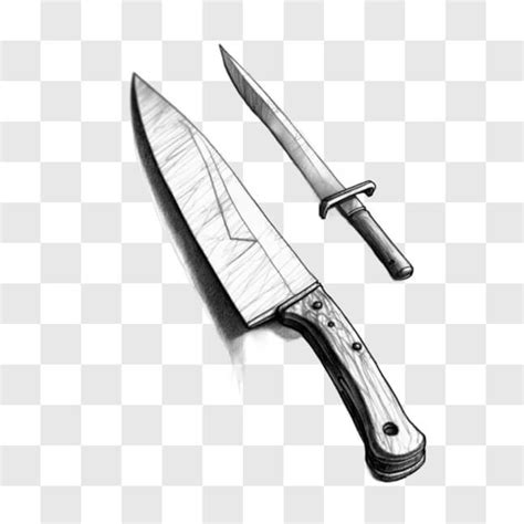 Download Black and White Drawing of Two Knives Sketches Online - Creative Fabrica