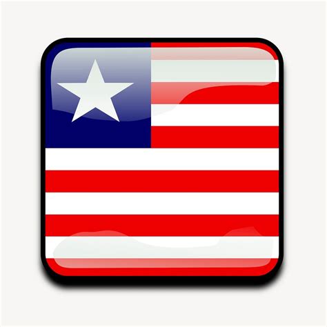 Liberian flag icon clipart, illustration | Free PSD - rawpixel