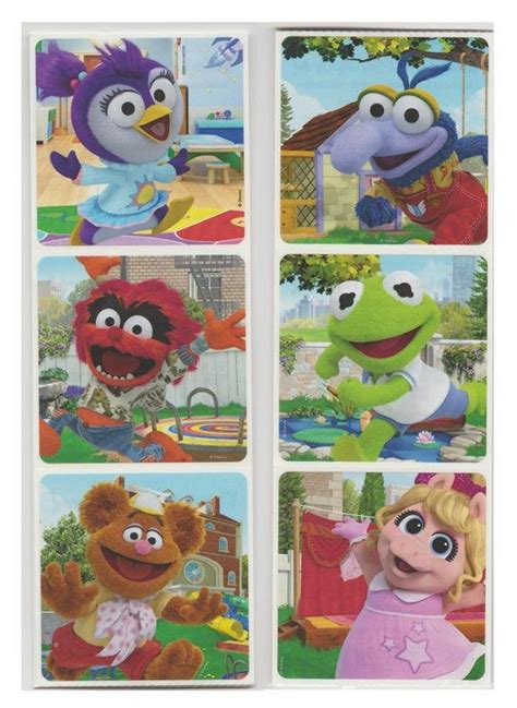 25 Muppet Babies Character Stickers, 2.5" x 2.5" | Bolsas de recuerdos ...