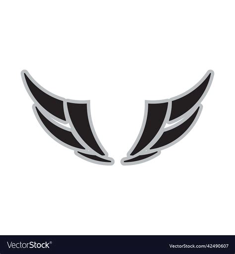 Wings logo template design Royalty Free Vector Image