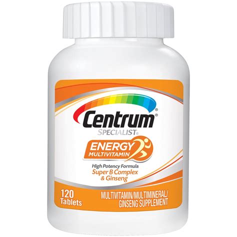 Centrum Specialist Energy Vitamin, Multivitamin/Multimineral Supplement with Super B Complex ...