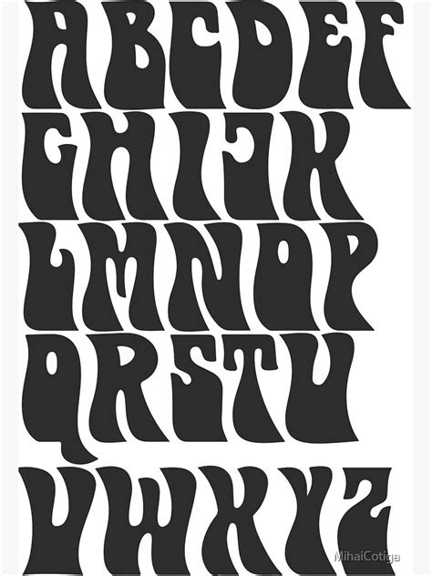 Funky Letters Alphabet Metal Print by MihaiCotiga in 2021 | Lettering ...