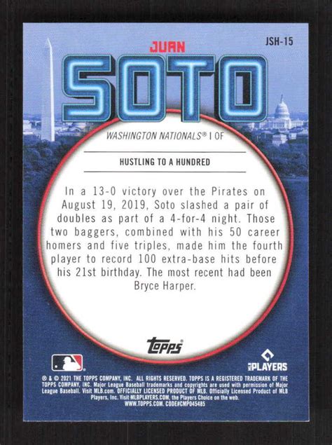 Juan Soto 2021 Topps Juan Soto Highlights Washington Nationals #JSH-15 | eBay