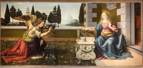 Da Vinci, Annunciation, ca 1472-75, Uffizi Museum, Florence, Ita - Dave ...