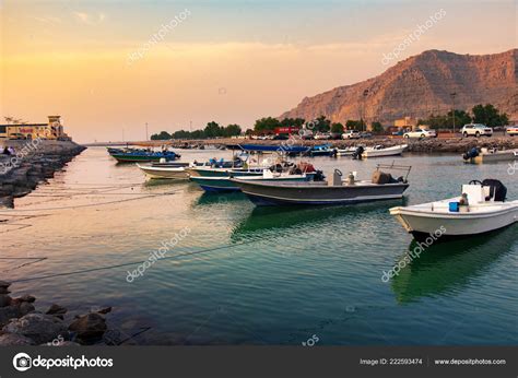 Khasab Oman October 2018 Khasab City Creek Desert Rock Scenery – Stock ...