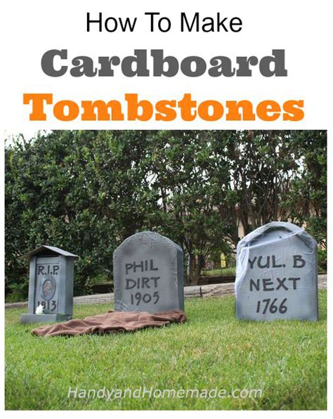 How To Make Cardboard Tombstones, Halloween DIY | Handy & Homemade