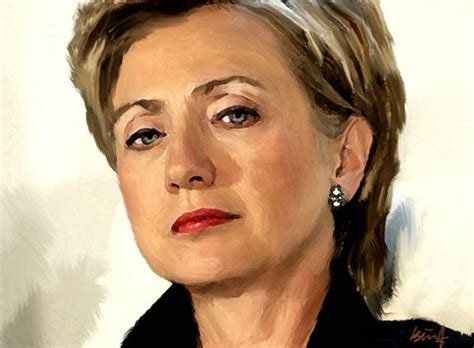 HILLARY CLINTON Portrait Modern Abstract Painting on Giclee Canvas ...