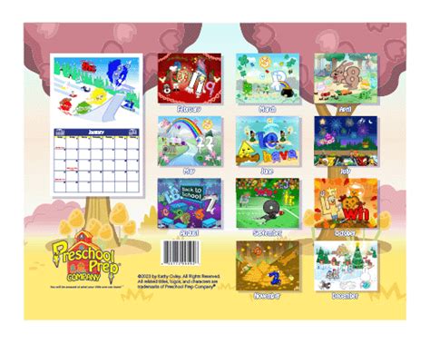 Preschool Prep Company 2023 Calendar