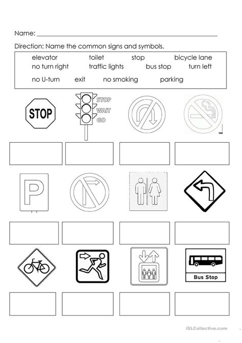 Traffic Signs Worksheet For Kindergarten - Math Worksheets Grade 3