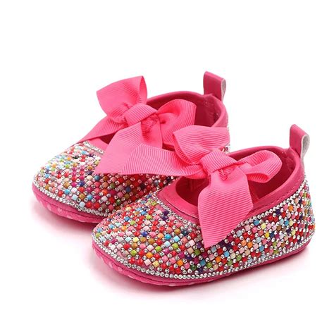 0 18M Newborn baby girl shoes rhinestone baby shoes girls toddler baby ...