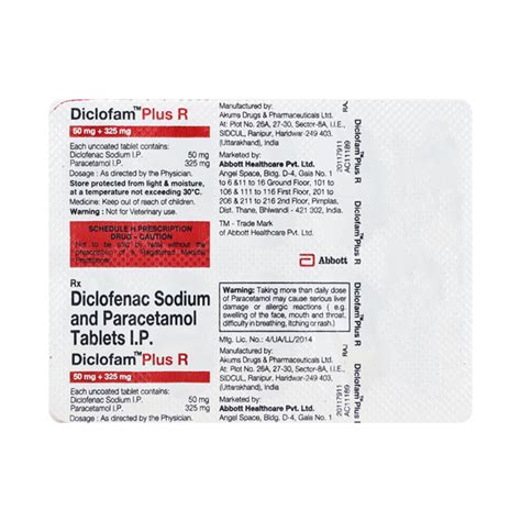 Diclofam Plus Red Tablet 10'S : Price, Uses, Side Effects | Netmeds