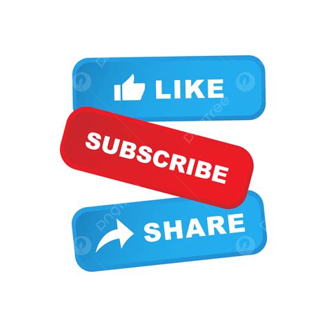 Youtube Subscribe Button Vector Art PNG, Youtube Subscribe Button Like Share Red Buttons Free ...