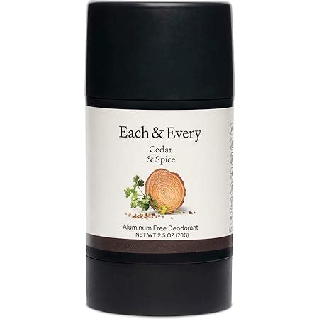 Each & Every Natural Aluminum-Free Deodorant for Sensitive Skin with Essential Oils, Plant-Based ...