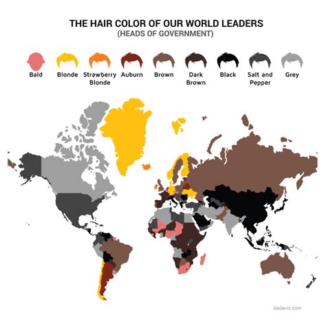 Hair & Eye Colour Of World Leaders (Heads of Government) – Brilliant Maps