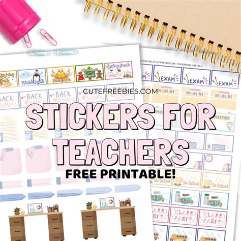 Teacher Planner Stickers – Free Printable! - Cute Freebies For You