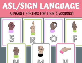 Sign Language Poster Set for Classroom | ASL | Alphabet | | TPT