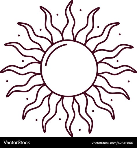 Sun tattoo design Royalty Free Vector Image - VectorStock