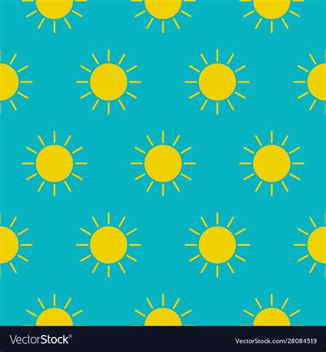 Cartoon sun pattern with cute colorful Royalty Free Vector