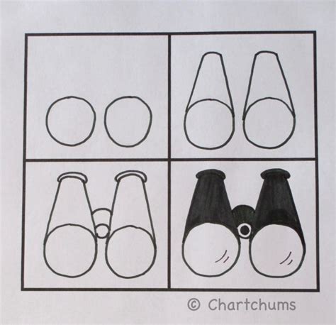 chartchums | Binoculars, Draw, Line art drawings